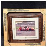 Joe Nemechek #87 NASCAR Yardley Clock Framed Denty