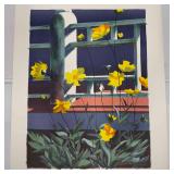 Yellow Flowers Wilcox Artist Proof AP Serigraph Lo