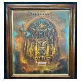 Wilfrido Martinez Oil of Quito Church R152