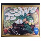 L. Carter Holman Blue Vase Pomegranate Framed Prin