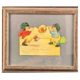 Vintage Framed Football Kids Valentine