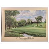 "The 18th Hold Muirfield Village Golf Club" Lithog