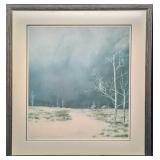 Framed Herb Jones LE Winter Scene Print