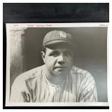 Babe Ruth Black and White Analog Photograph Print