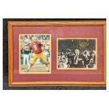 Framed Sonny Jurgensen Autographed Photo Redskins