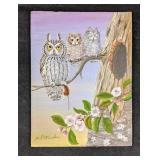 Great Horned Owl and Hatchlings by Karl Karalus