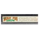 Mickey Finn Show Sea World Theme Park Sign Prop