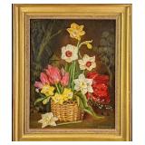 Framed Original Irmgard Arvin Still Life With Flow