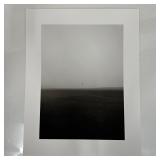 Foggy Golf Course Fairway Scene Minimalist Black a