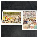 Set of Two Color Golf Photography Prints Tiger Woo