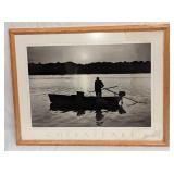M. E. Warren Crabbing At Sunset Framed Print