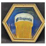 Framed Hoegaarden Belgian Wheat Beer Bar Mirror