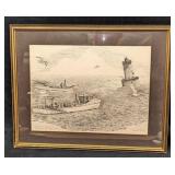 S&N Martin Barry B/W Sharps Island Lighthouse Prin