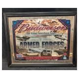 Budweiser United States Armed Forces Beer Mirror S