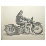 Motorcycle Biker Joann Print