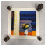 Emile Bellet Bouquet Outrerer Lithograph Signed an