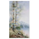 Stuart Parnell Original Acrylic W Mirrored Frame