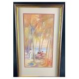 Framed Tropical Beach Art Print