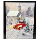 NIKKY HOME Stretched Light Up Canvas Christmas Pri