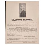 Wanted Poster "For The Body, Dead Or Alive Of Chas