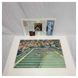Robert Cenedella Lithograph Color Print The Giants