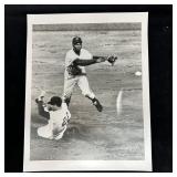 Black and White Baseball Action Analog Photo Print