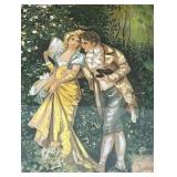 Vintage Framed Acrylic Painting in Shadow Box