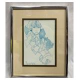 Framed Vintage Christine Rosamond Print