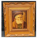 Vintage H.J Topman Framed Oil On Canvas Old Man