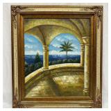 W. Dave Signed Original Oil Painting Mediterranean