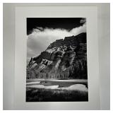 Black and White Landscape Photograph Print Mountai