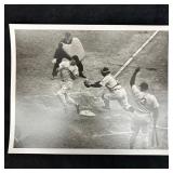 Silver Gelatin Print Baseball Action at Home Plate