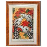 Framed Luis Sottil "Gentle Giants" Giraffe S&N Pri