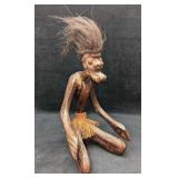 Primitive Carved Wood Tribal Man Statue