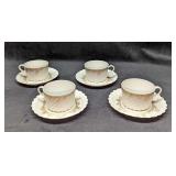 4 Retired Haviland Ladore Cups & Saucers