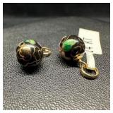 Cloisonnï¿½ enamel findings on 14k Gold
