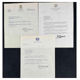 Letters Signed by State Officials Governor, Senato
