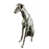 Large Vintage Brass GreyHound Statue