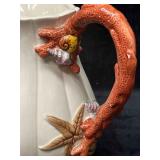 Fitz & Floyd Coral/Shells Pitcher