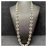 Mexican Sterling Silver 925 Heavy Link Puff Marine