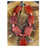 Coral Necklace made with Sterling Hardware