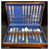 Inlaid Silver Plated Silverware Set Holmes & Edwar
