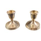 Two Vintage Silverplate Candlestick Holders