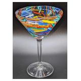 Glass Confetti Martini Glass D