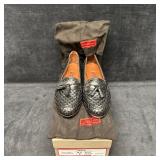Cole Haan Megan Woven Loafer Black Leather Size 9.