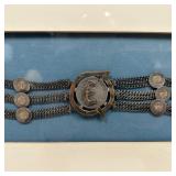 Gaucho Tooled Leather Belt Argentina Silver Coins