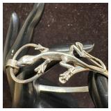 Sonya Sterling Silver Gecko Lizard Bangle Bracelet