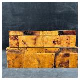 Pair of Faux Tortoiseshell Style Decorative Storag