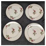 4 Vintage Floral Pattern China Salad Plates