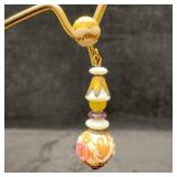 Murano Art Glass Venetian Lamp Work White Copper A